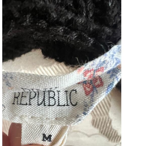 Pink Republic Open Sweater Knit Cardigan Geometric Pattern Medium - Picture 6 of 8